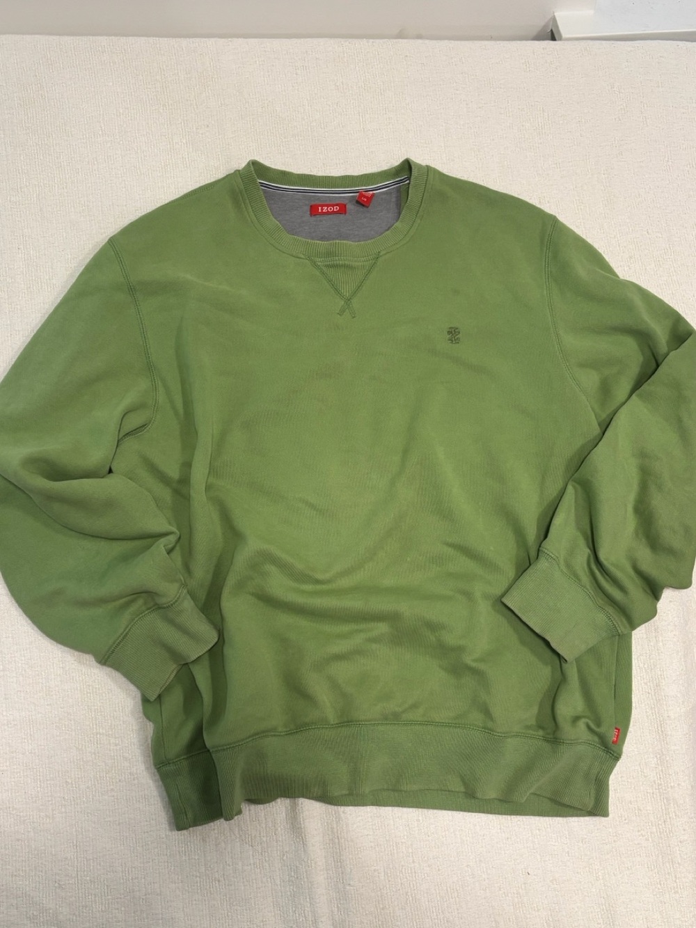 Izod Olive Green Crewneck Sweatshirt